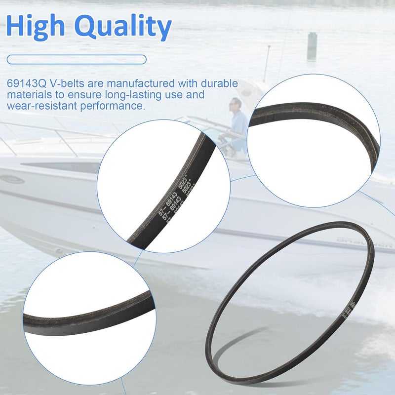 Fospectra 69143Q V-Belt for Mercury MerCruiser Stern Drive & Inboard 2.5 3.0 7.4 8.2 L Engines, 40" Belt, Replacement Part Number 57-32850 57-69143T 32850 69143Q 69143T - Image 3
